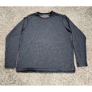 Robert Graham T-Shirt Men's Med Gray 100% Cotton Long Sleeve Classic Logo Read